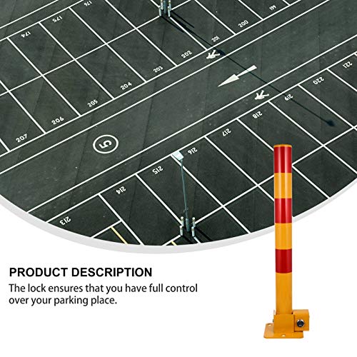 Garneck عمود مروري حديدي مزخرف لحماية مواقف السيارات مع قفل لحماية السيارات في المنزل والمرآب وزينة الشارع - Image 5