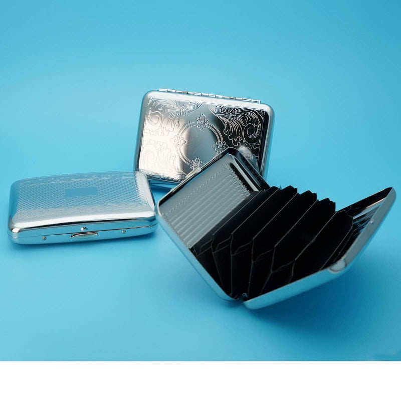 BOHONG RFID Blocking Credit Card Holder Metal wallet for Men Women - Stylish Travel Wallet - Best protection for Bank Debit, ID, ATM, Cards against Scanning Criminals - Image 5