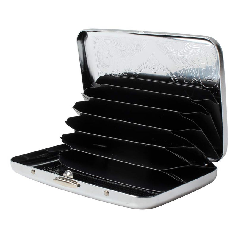 BOHONG RFID Blocking Credit Card Holder Metal wallet for Men Women - Stylish Travel Wallet - Best protection for Bank Debit, ID, ATM, Cards against Scanning Criminals - Image 4