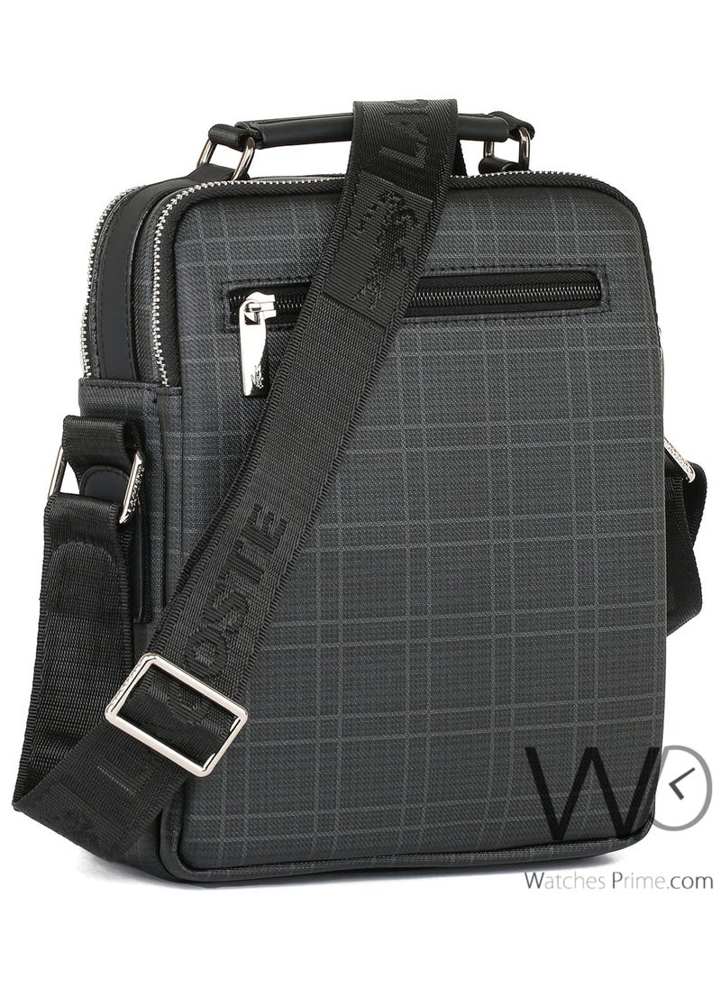LACOSTE Black Lacoste Crossbody Shoulder Men Messenger Monogram Bag  - Image 4