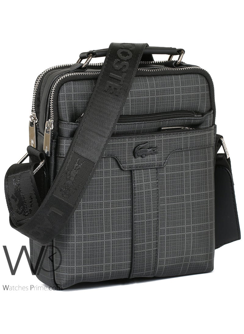 LACOSTE Black Lacoste Crossbody Shoulder Men Messenger Monogram Bag  - Image 3