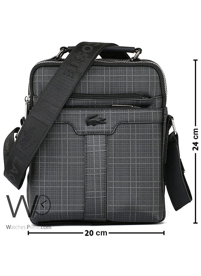 LACOSTE Black Lacoste Crossbody Shoulder Men Messenger Monogram Bag  - Image 2
