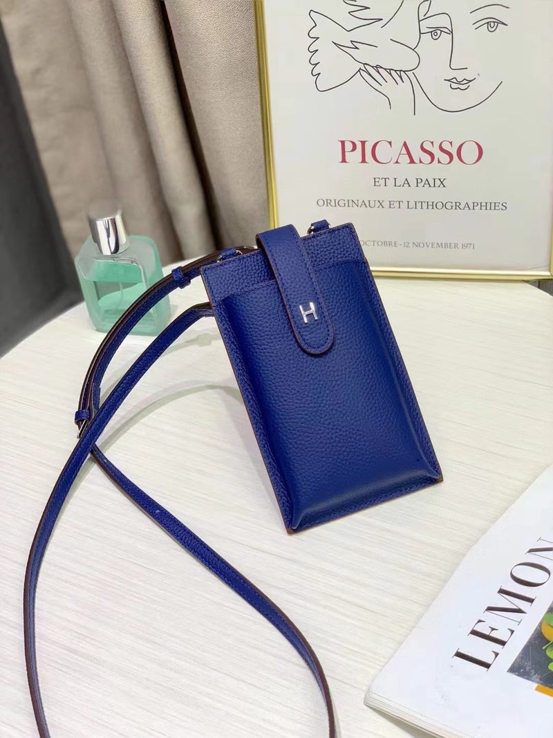 Top Layer Cowhide Mobile Phone Bag Fashionable Litchi Pattern Genuine Leather Women'S Small Bag Shoulder Crossbody Bag Mobile Phone Bag - Image 1