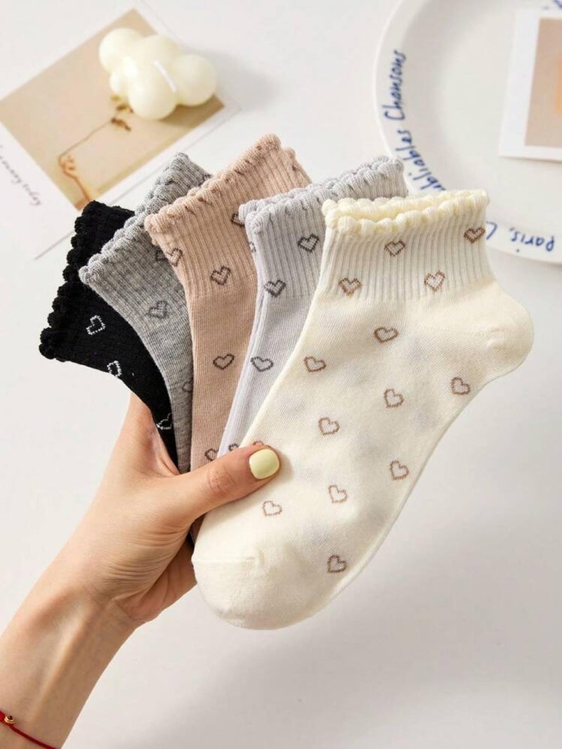 DIVUE Socks for Girls & Women Ankle Length | 5 Pair Combo Cotton Socks | Free Size Odor Resistant Soft Breathable Fabric | Comfortable Socks for Sports, Office, College, Travel & Casual Use - Image 3