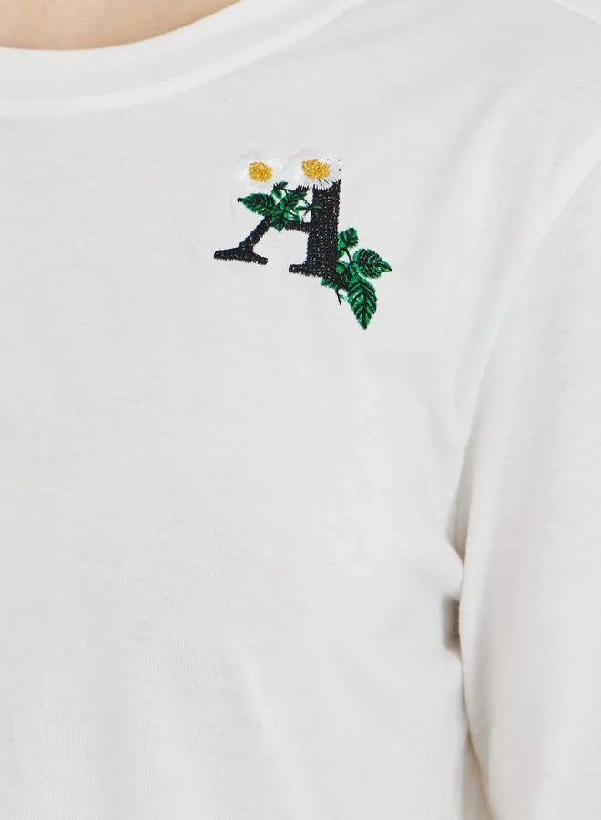 Take Two Take Two Embroidered Detail Oversized T-Shirt