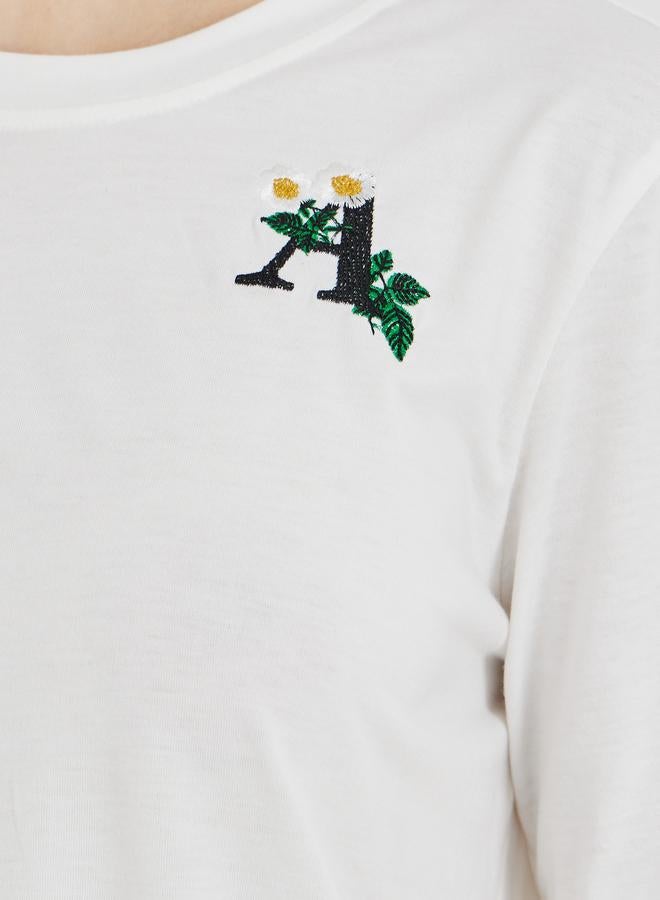 Take Two Embroidered Detail Oversized T-Shirt - Image 3
