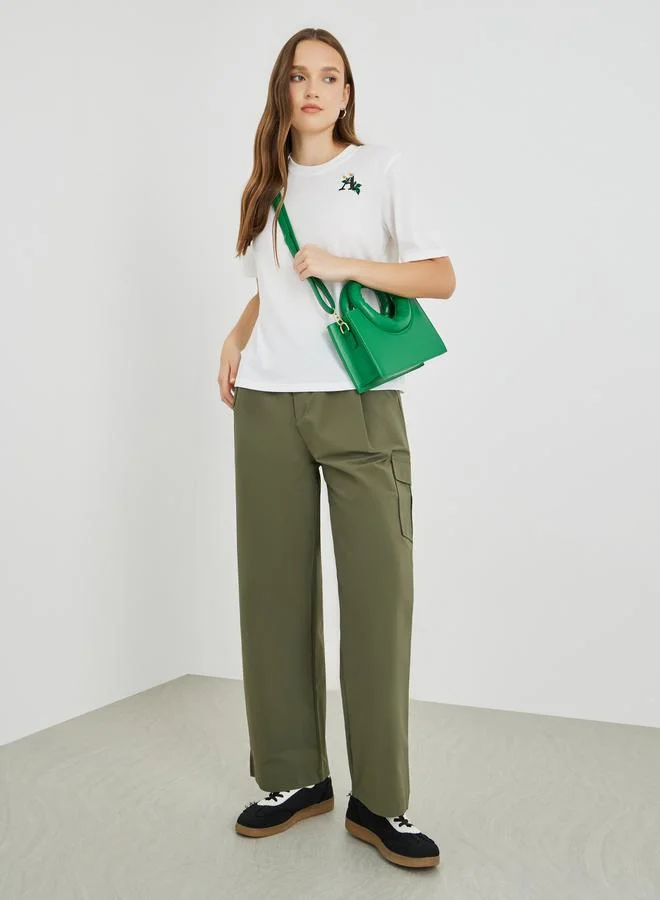 Take Two Take Two Embroidered Detail Oversized T-Shirt