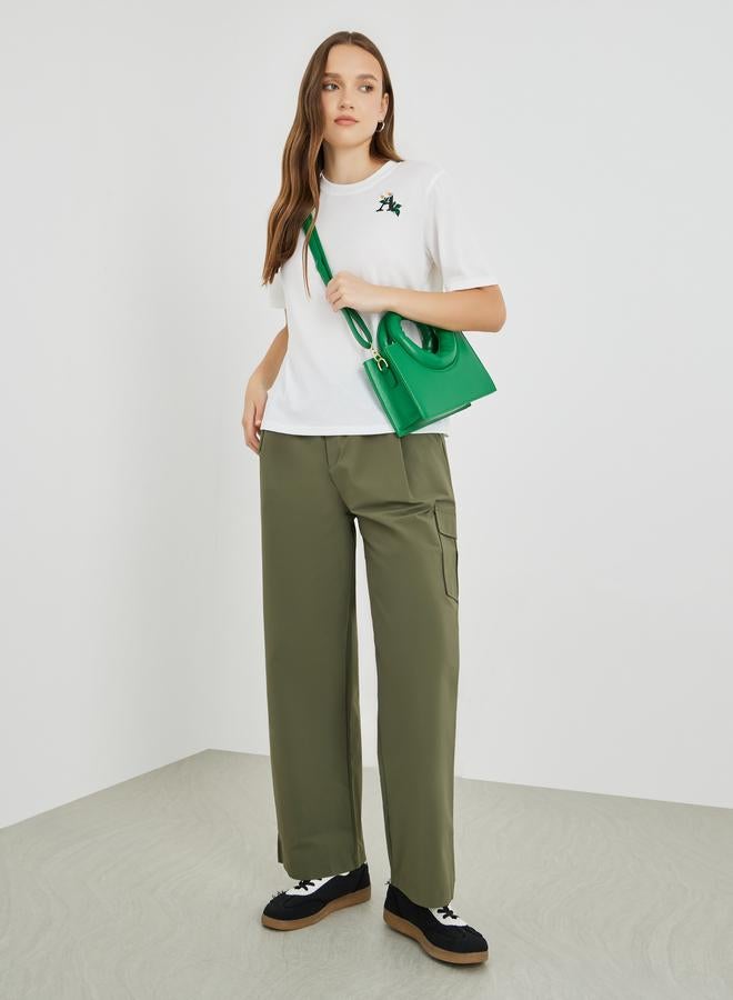 Take Two Embroidered Detail Oversized T-Shirt - Image 2