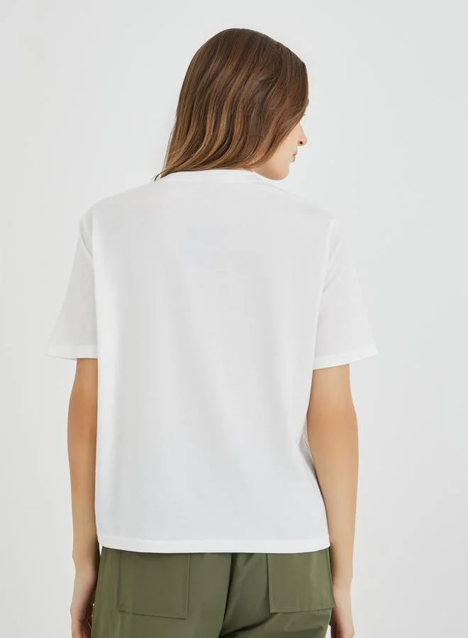 Take Two Take Two Embroidered Detail Oversized T-Shirt