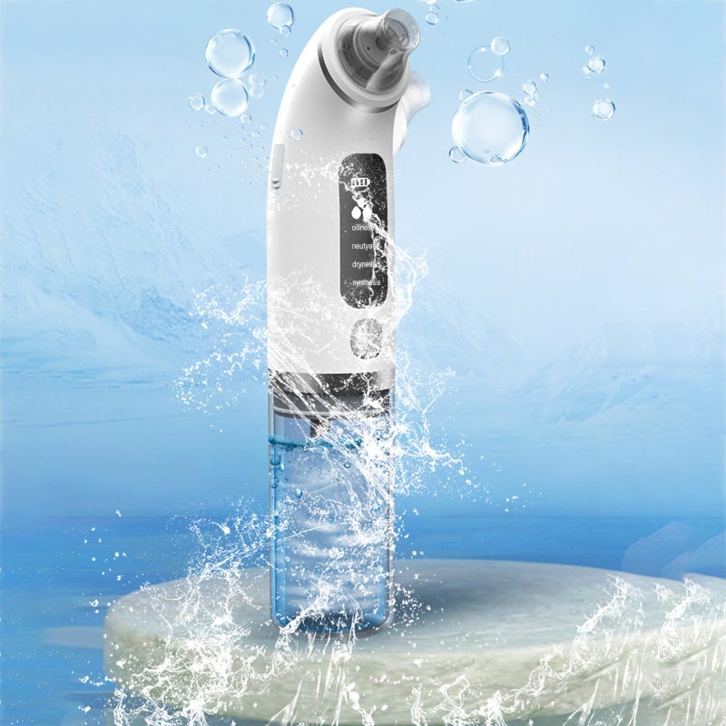 Blackhead Remover: White, 4 Adjustable Suction Levels, 6 Replaceable Heads - Portable, Long-Lasting Battery Pore Cleansing Device for At-Home Skincare, Travel Use - Image 3