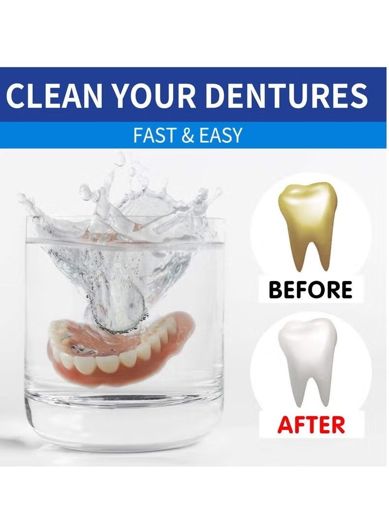 Jaysuing 200 Pcs Retainer Cleaner Tablets, Denture Cleaning Tablets 200 Tabs Mouth Guard False Teeth Cleaning Removes Odors Stains  - Image 5