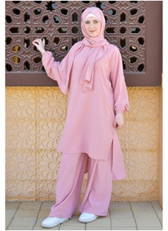 DAMAS COLLECTION P101-umrah essentials Jilbab for women with tow style Skirt or Trouser -4 piece Prayer Clothes for Muslim Women-Islamic Abaya Dress Outfit maxi with scarf and small bag- Modest suit Women  - Image 2
