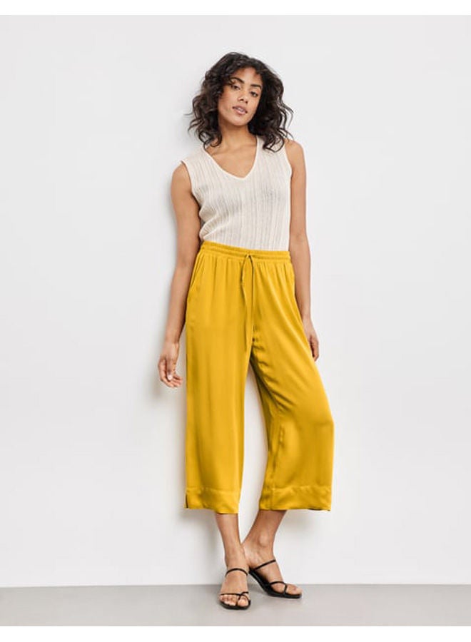GERRY WEBER 3/4-length palazzo trousers with a satin finish  - Image 1
