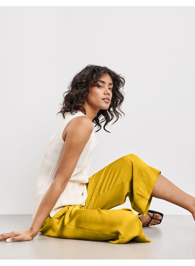 GERRY WEBER 3/4-length palazzo trousers with a satin finish  - Image 4