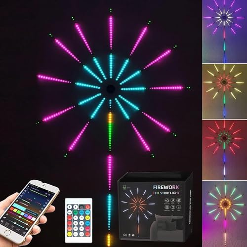 Litehom Firework-Style Smart RGBIC LED Strip | Music & Mic Sync, App + Remote, USB 5 V | Festive Decor for Diwali, Navratri, Christmas, New Year - Image 1