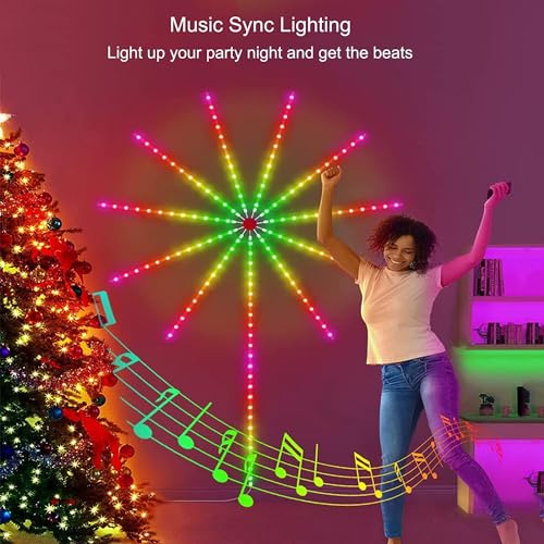Litehom Firework-Style Smart RGBIC LED Strip | Music & Mic Sync, App + Remote, USB 5 V | Festive Decor for Diwali, Navratri, Christmas, New Year - Image 4