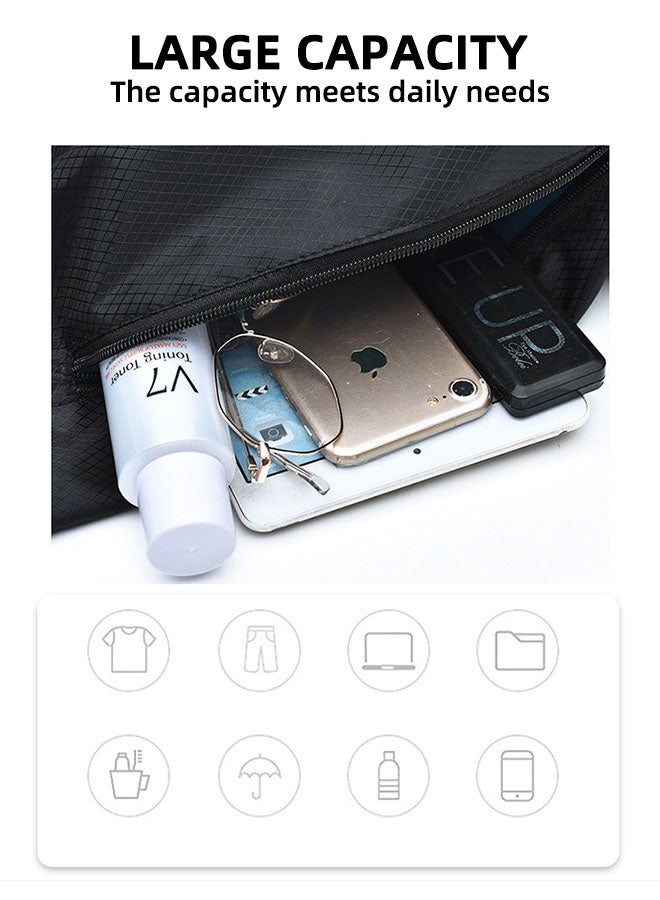 Sports Gym Bag, Waterproof Swimming Backpack With Shoe Compartment & Wet Pocket, Fitness Bag Travel Storage Bag, Portable Duffel Bag, Yoga Bag, Lightweight Packable Backpack, Black Bags For Women And Men-31x40x20cm Bag - Image 2