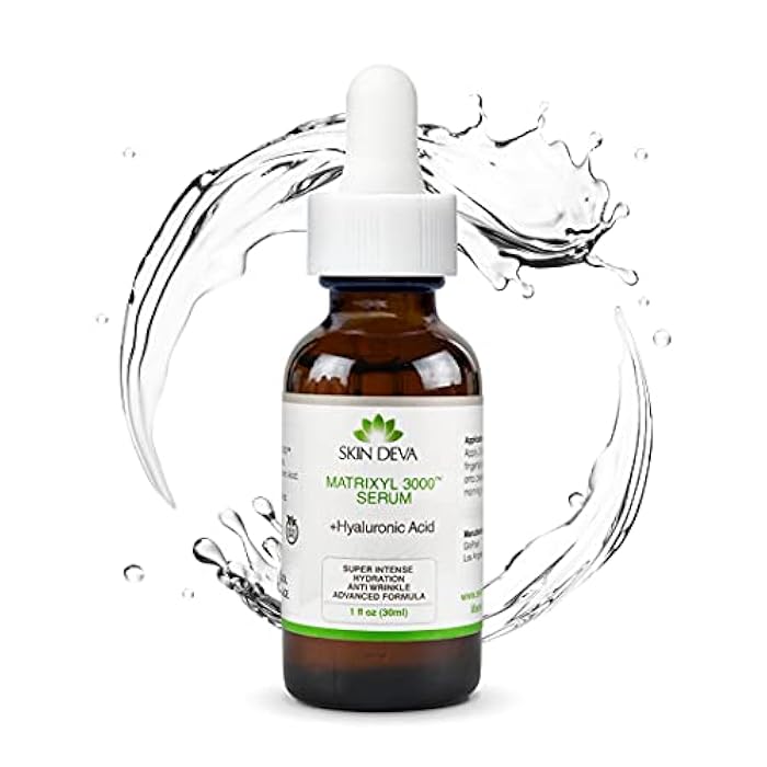 SKIN DEVA 1 fl oz Matrixyl 3000 with Hyaluronic Acid Serum Peptides Serum For Face Hydration with Hyaluronic Acid Stimulates Collagen Repair Mechanisms Lightweight Anti Aging Moisturizer - Image 1