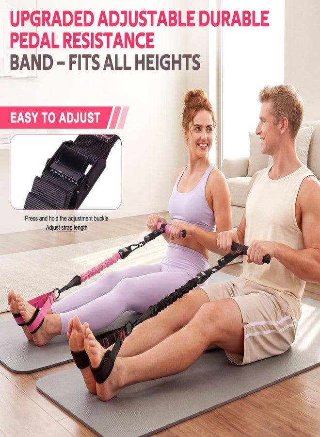 WALITO 15 PCS Pilates Kit, Adjustable Pedal Resistance Band with Handle, Figure 8 Resistance Band for Exercise Women, At Home Workout Equipment Set with Yoga Ball & Booty Bands for Full Body Gym - Image 4