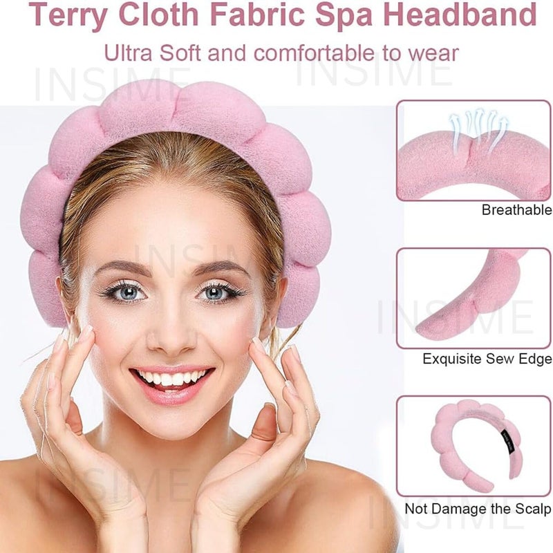 INSIME Hair Band for Facial Time | Makeup Hairband for Women Skincare | Face Wash, Spa, Facial, Skincare Beauty Headband for Women Girls - Image 5