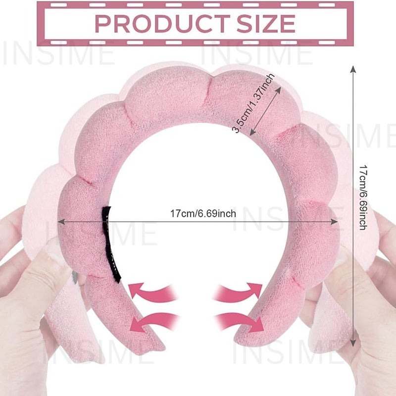 INSIME Hair Band for Facial Time | Makeup Hairband for Women Skincare | Face Wash, Spa, Facial, Skincare Beauty Headband for Women Girls - Image 3