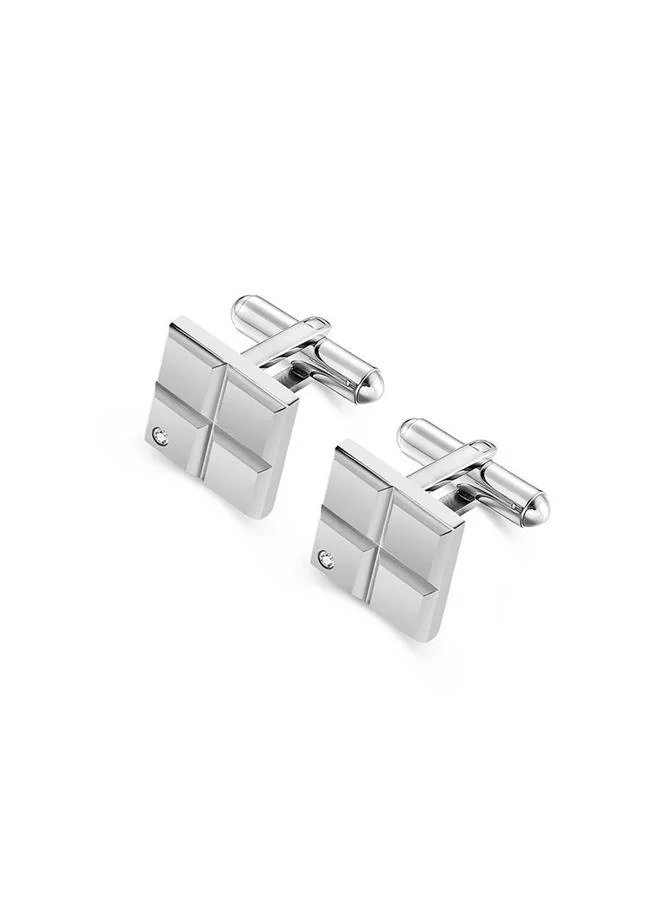 ريبلور Riblor Magnus Cufflinks in Stainless Steel Silver