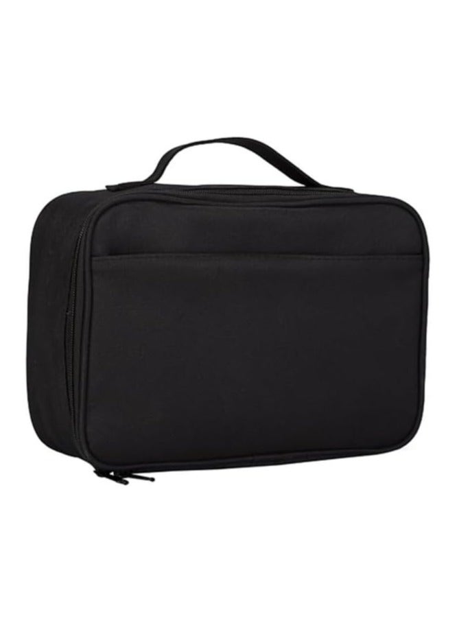 Small Lunch Bag for Women Men, Insulated Reusable Lunch Bag, Thermal Mini Lunch Box, Portable Cooler Bag for Work Picnic Travel, Food Snacks Lunch Containers for Adults (Black)  - Image 1