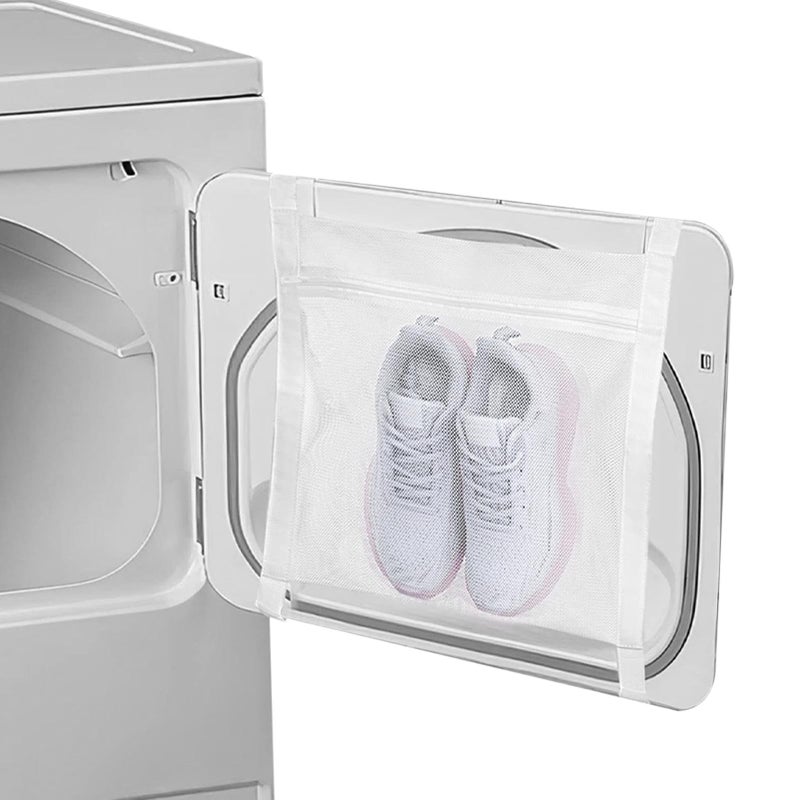 EMVANV Shoe Drying Bag,Laundry Bags Reusable Shoe Dryer Mesh Bags Sneaker Wash and Dry Net Bag Net Laundry Bags with Zipper and Strap for Washing Machine, Shoes, Clothing(Size:40 x 40cm) - Image 1