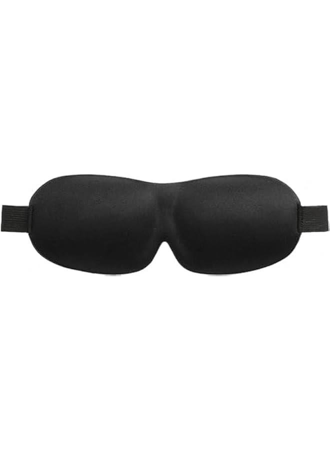Black Eye Blindfold Relaxed Travel Sleep Eye Cover Stretchy with Fastener Tape Useful Pain-Free Sleep Masks - Image 1