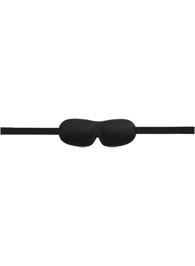Black Eye Blindfold Relaxed Travel Sleep Eye Cover Stretchy with Fastener Tape Useful Pain-Free Sleep Masks - Image 2