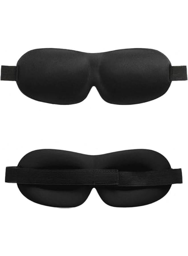 Black Eye Blindfold Relaxed Travel Sleep Eye Cover Stretchy with Fastener Tape Useful Pain-Free Sleep Masks - Image 5