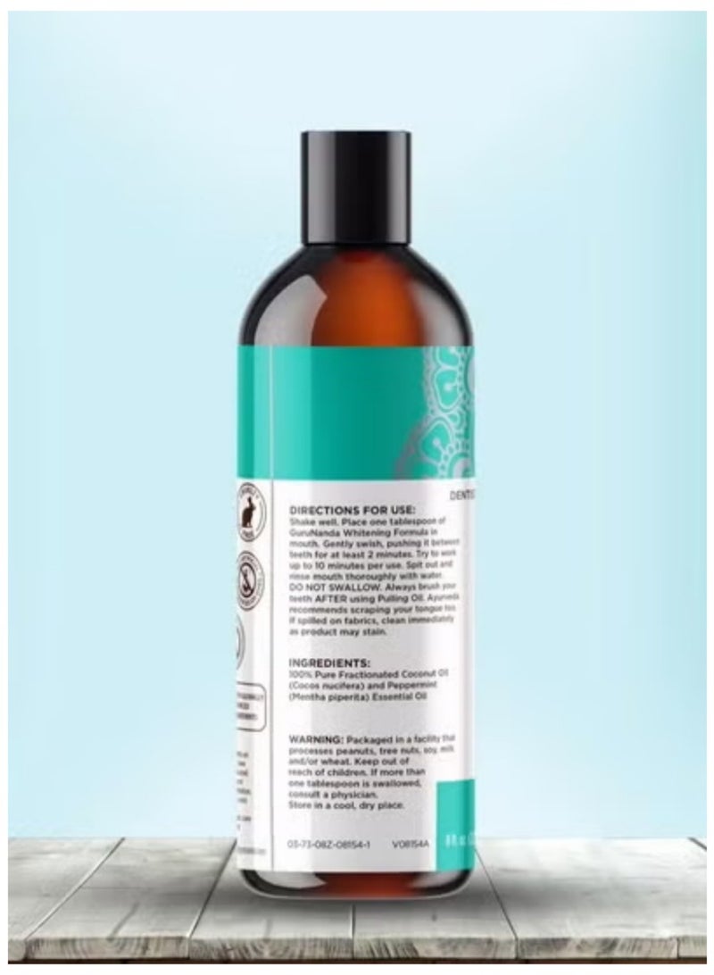 جوراناندا غسول فم جورو ناندا بنكهة جوز الهند والنعناع 8 أونصة سائلة خالي من الكحول لنفس منعش تبييض الأسنان لثة صحية - Image 3
