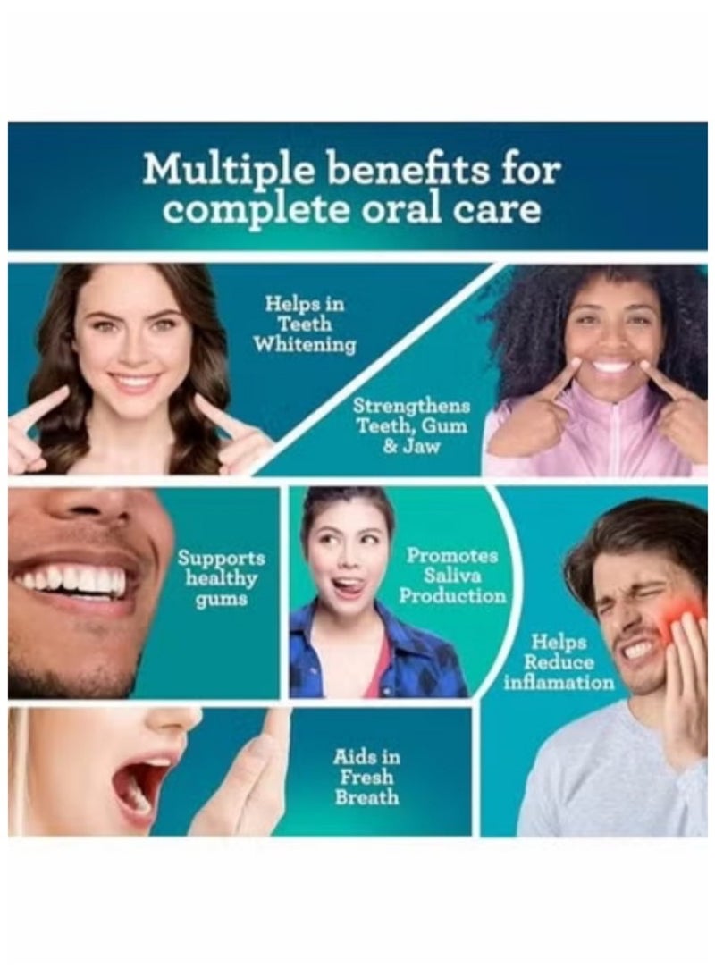 جوراناندا غسول فم جورو ناندا بنكهة جوز الهند والنعناع 8 أونصة سائلة خالي من الكحول لنفس منعش تبييض الأسنان لثة صحية - Image 4