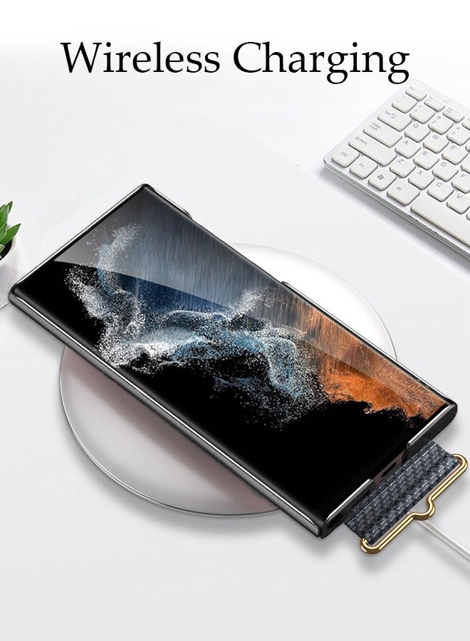 DUNISO Samsung Galaxy S24 Plus Phone Case Full Body Protective Phone Cover Anti-fall Anti-fingerprint Phone Case with Phone Holder and Wireless Charging for Samsung Galaxy S24 Plus 5G Phone Case - Image 2