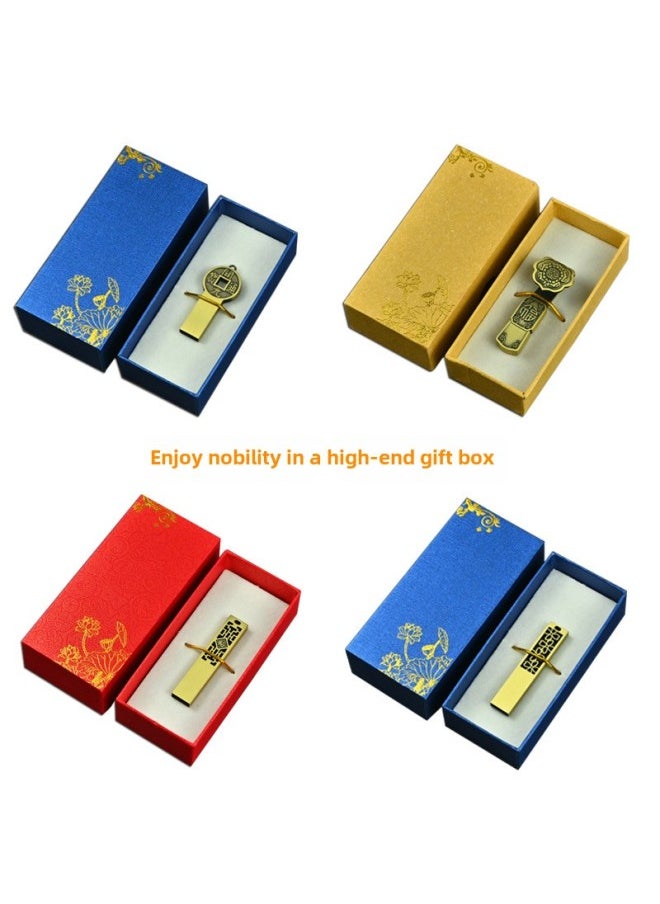 Chinese Style U Disk Logo Bidding Creative Antique 16G Exhibition Gifts 32G High-speed Metal 64G USB-Color:Five-year Warranty-Capacity:128m-128G Custom  - Image 5