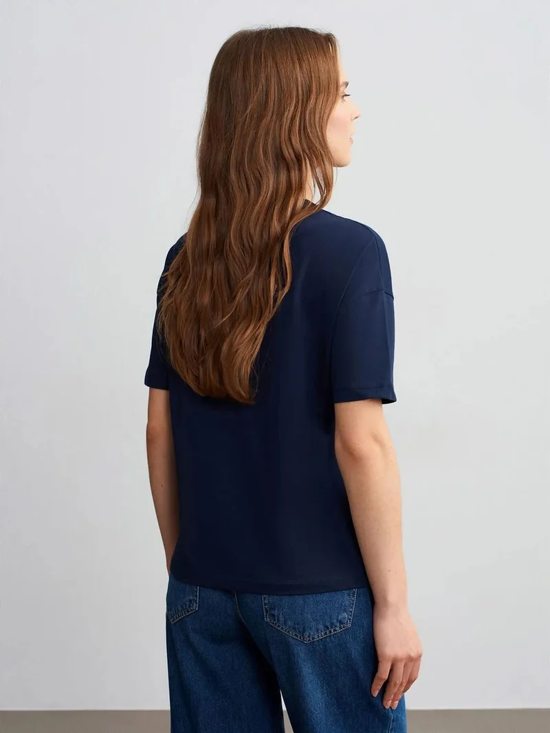 Dilvin DILVIN Women's Cotton Crew Neck T-Shirt