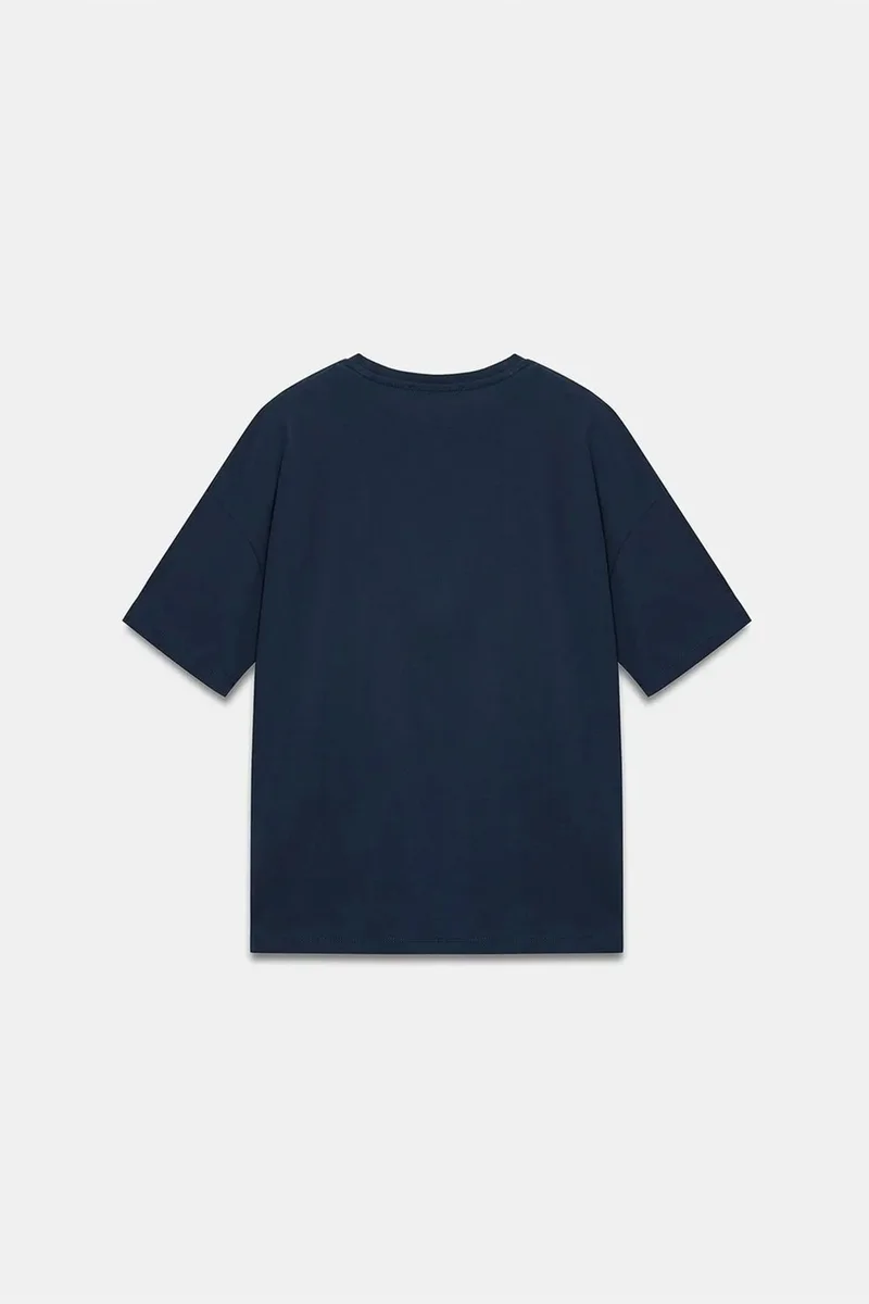 Dilvin Navy Blue DILVIN Women's Cotton Crew Neck T-Shirt for Women | Best Price UAE