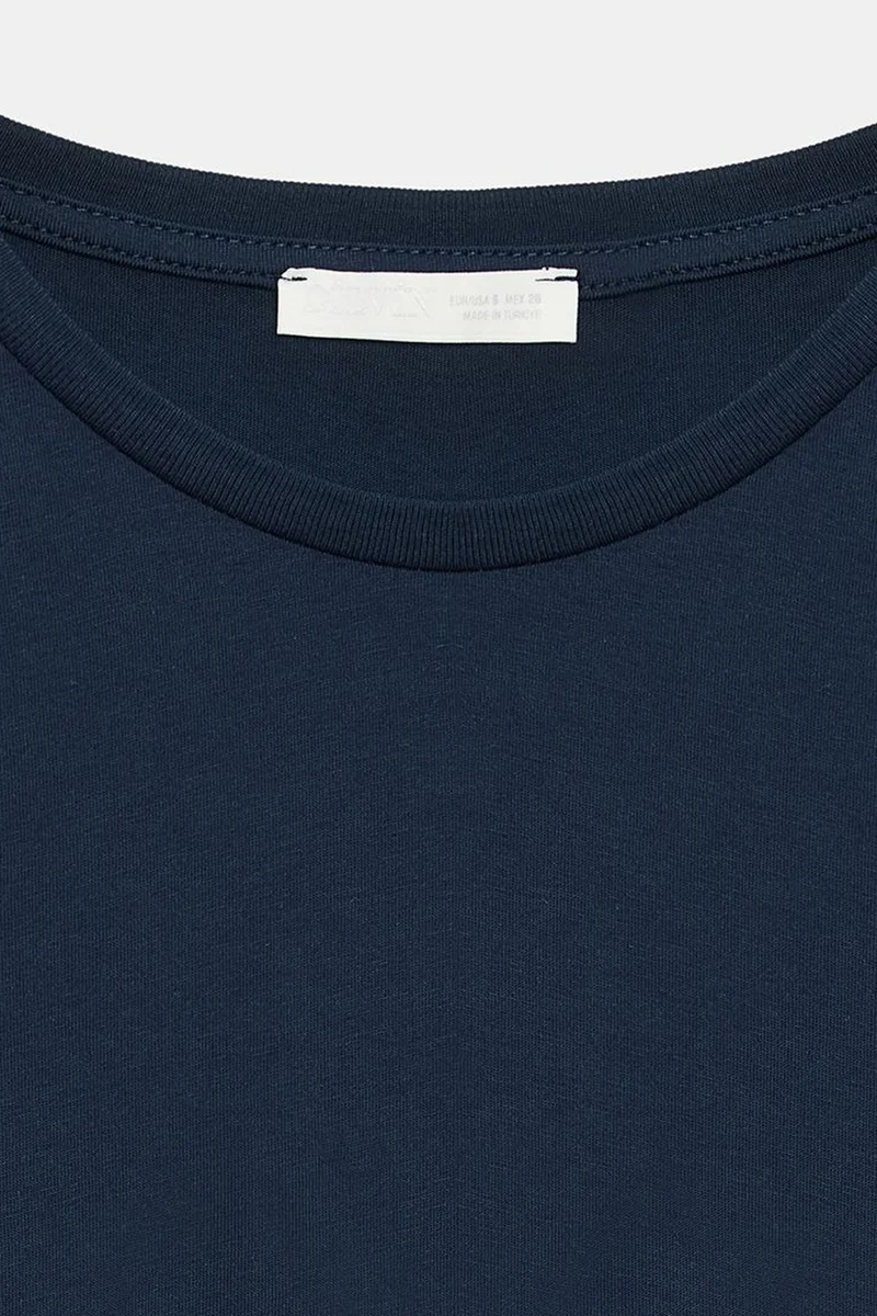 Dilvin Navy Blue DILVIN Women's Cotton Crew Neck T-Shirt for Women | Best Price UAE