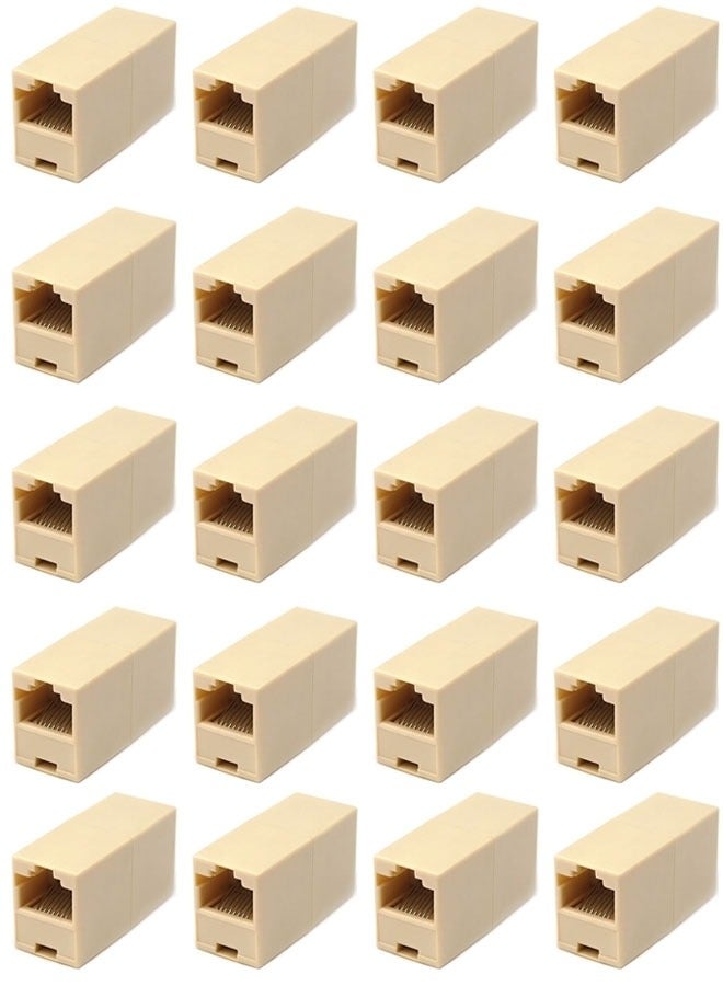 Taimi 20-Piece RJ45 Coupler Female to Female Ethernet Coupler and Joiner for Internet Cable Leads  - Image 1