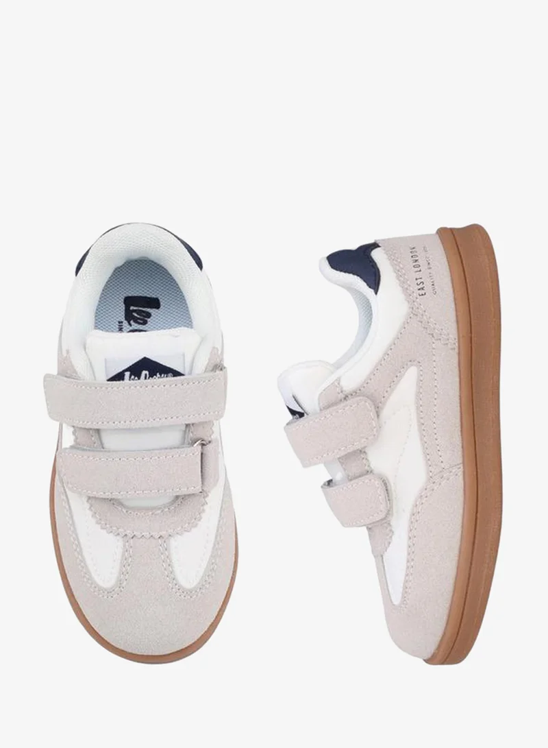 Girls Panelled Hook & Loop School Sneakers