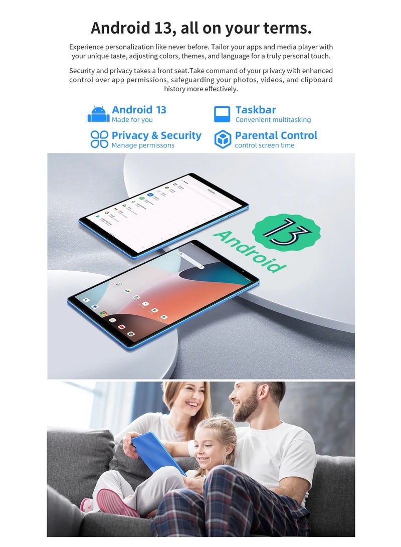 Teclast-Tablet Android 13 10.1 IPS 4GB RAM 128GB ROM  8-Core Dual-Band Wi-Fi Type-C Widevine L1 6000mAh - Image 5