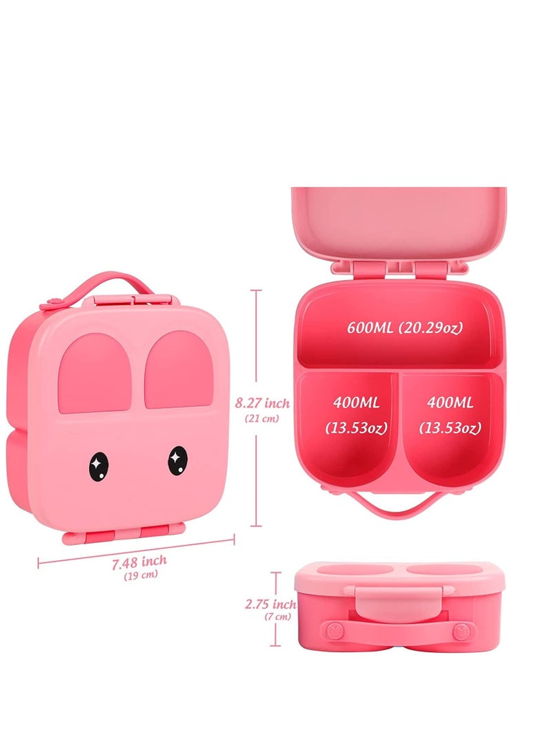 Lunch Box Bento style Bunny Shape Pink Color for Kids | 3/4 Convertible Compartments| BPA FREE|LEAK PROOF| Dishwasher Safe Pink - pzsku/ZBF337A4E58423425B21CZ/45/_/1715593418/bab38ec6-719e-4adf-be48-955b3e9148c8