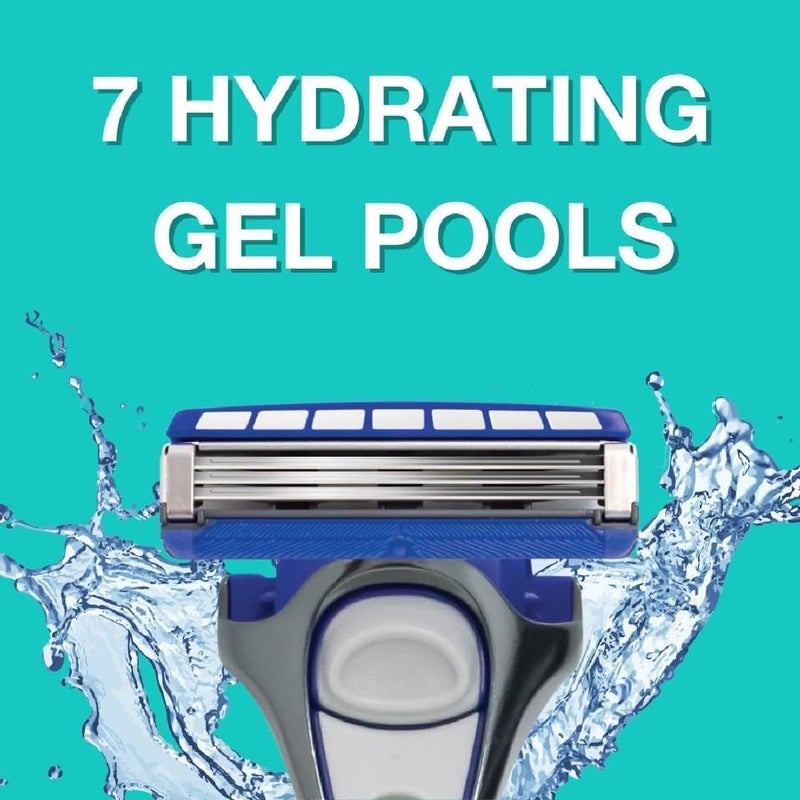 schick شفرة حلاقة شِك هيدرو 3 ثلاثية الشفرات للرجال مع برك جل مرطب ومقبض مريح - Image 3