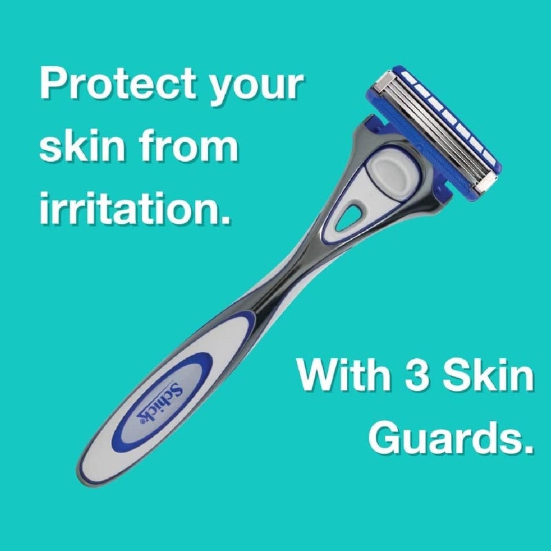schick شفرة حلاقة شِك هيدرو 3 ثلاثية الشفرات للرجال مع برك جل مرطب ومقبض مريح - Image 5