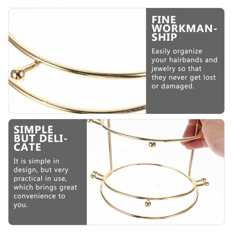 Cabilock 3pcs Crown Display Stand Bridal Headband Metal Tiara Headband Holder Rack Headband Stand Holder Table Hair Hoops Rack Hair Band Rack for Display Headwear - Image 3