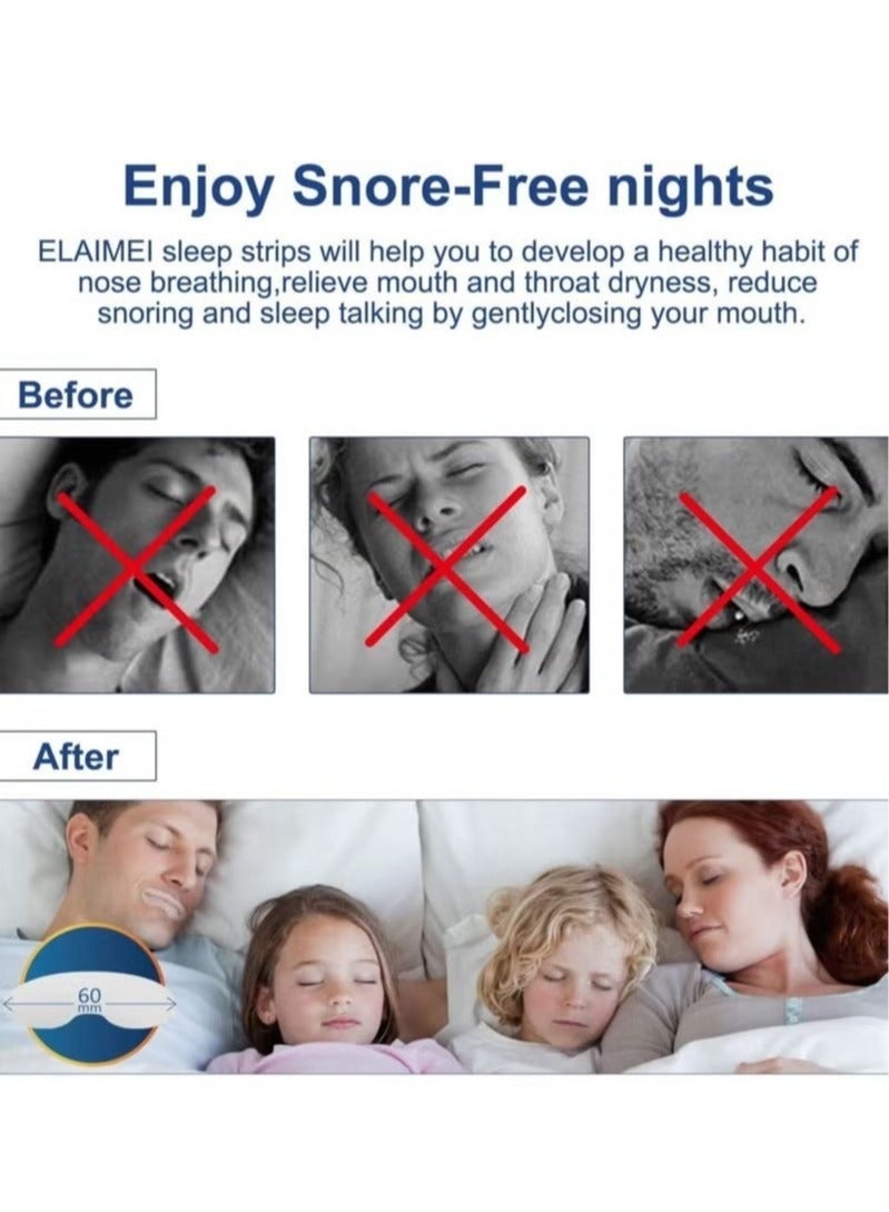 Generic Mouth Tape for Sleeping 90Pcs Sleep Mouth Strips for Less Mouth Breathing Advanced Gentle Mouth Strips for Nasal Breathing Improve Sleep Quality and Stop Snoring Solution Strips  - Image 4