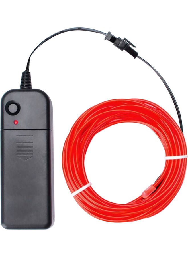 NIBEMINENT Portable LED strip Light Cabinet Lamp 2 AA Cell Powered Operated 3m Red/Black 18X5X12cm - Image 1