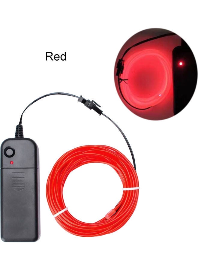 NIBEMINENT Portable LED strip Light Cabinet Lamp 2 AA Cell Powered Operated 3m Red/Black 18X5X12cm - Image 5