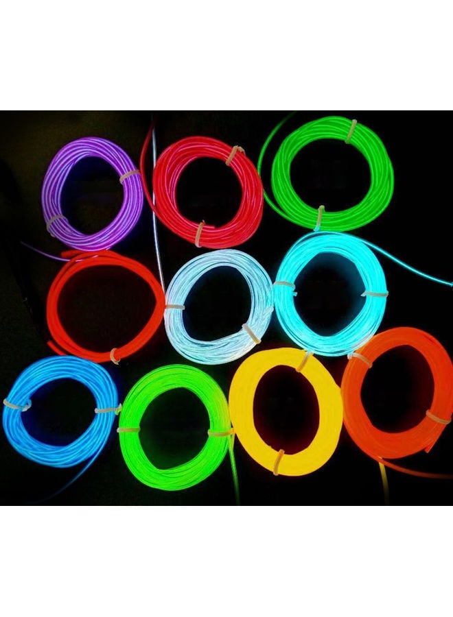 NIBEMINENT Portable LED strip Light Cabinet Lamp 2 AA Cell Powered Operated 3m Red/Black 18X5X12cm - Image 3