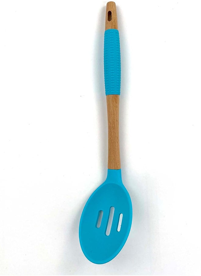 Home Pro Home Pro Slotted Cooking Spoon Silicon Head Assorted Color  - Image 4